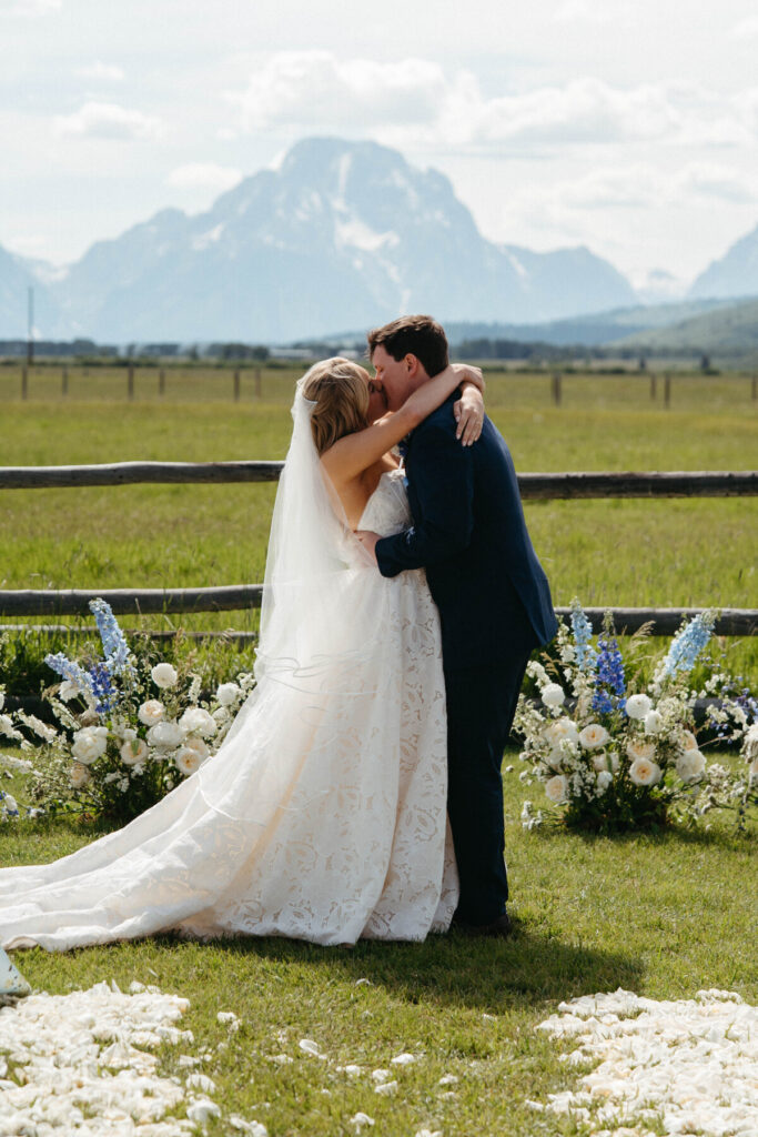 teton blue flowers wedding