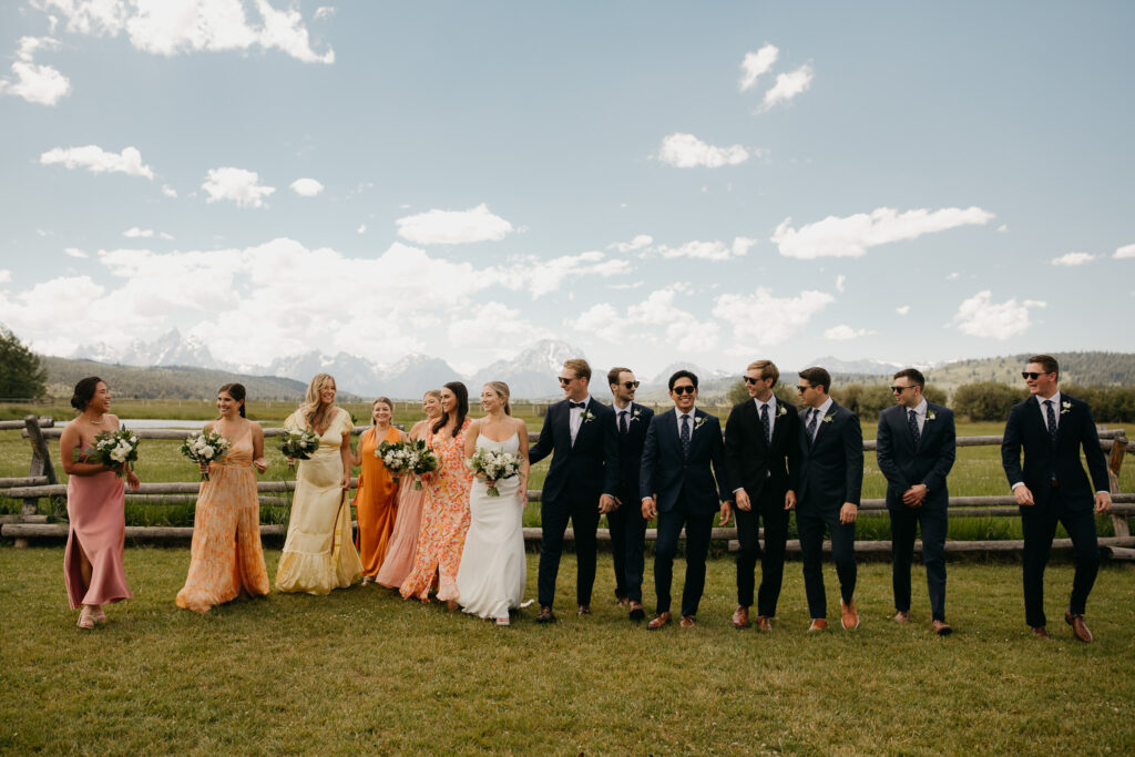 We can help you figure out a realistic Jackson Hole wedding flower budget based on your priorities. The side of the wedding party can influence your budget. Florals by Dandelion Floral at Diamond Cross Ranch in Jackson Hole, Wy